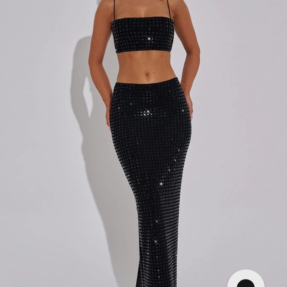 BabyBoo Black Sequin Two-Piece Set